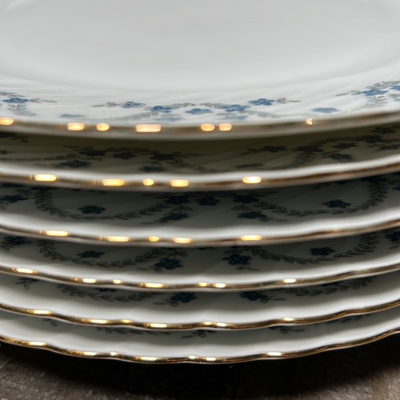 Vintage 40's Royal Tettau Germany Fine Porcelain Salad Plates Hand Painted Rare - Picture 3 of 7